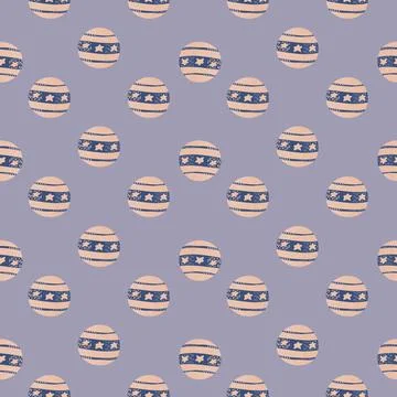 Abstract seamless geometric pattern with light pink colored circus ball eleme Stockillustratie