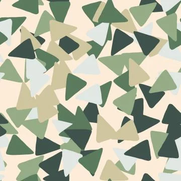 Abstract seamless geometric pattern with triangles shapes in camouflage style Illustrazione stock