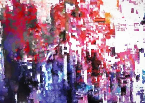 Abstract seamless geometric pattern with urban elements, scuffed, drops, sprays Illustrazione stock