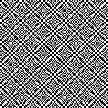 Abstract seamless geometric pattern with weave ornament. Linear wavy texture Stock-Illustration