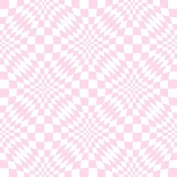 Abstract seamless geometric pattern with weave ornament. Wavy distorted texture Stock Illustration