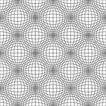 Abstract seamless geometric pattern with weave ornament. Wavy distorted texture Stock-Illustration