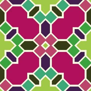 Abstract seamless geometric patterns. Kaleidoscope seamless Stock Illustration