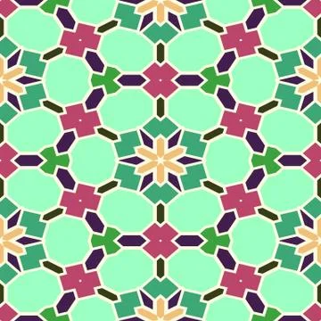 Abstract seamless geometric patterns. Kaleidoscope seamless Stock Illustration