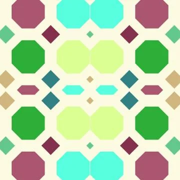 Abstract seamless geometric patterns. Kaleidoscope seamless Stock Illustration
