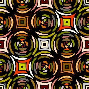Abstract seamless geometric patterns. Kaleidoscope seamless Stock Illustration