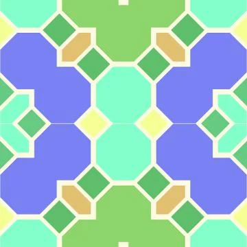 Abstract seamless geometric patterns. Kaleidoscope seamless Stock Illustration