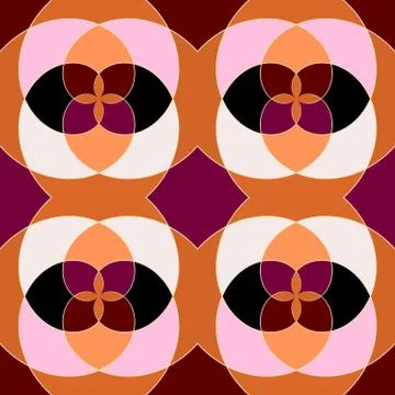 Abstract seamless geometric patterns. Kaleidoscope seamless geometric patterns. Stock Illustration