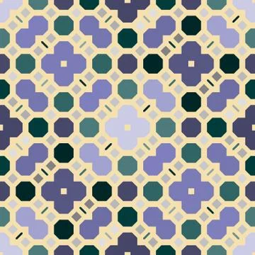 Abstract seamless geometric patterns. Kaleidoscope seamless Stock Illustration