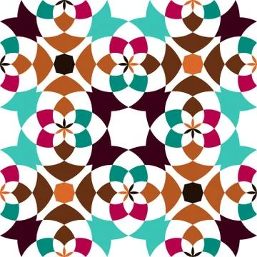 Abstract seamless geometric patterns. Kaleidoscope seamless Stock Illustration
