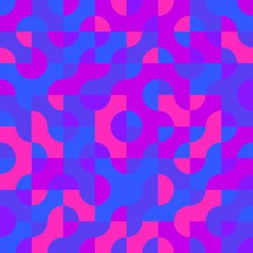 Abstract seamless geometric retro pattern Stock Illustration