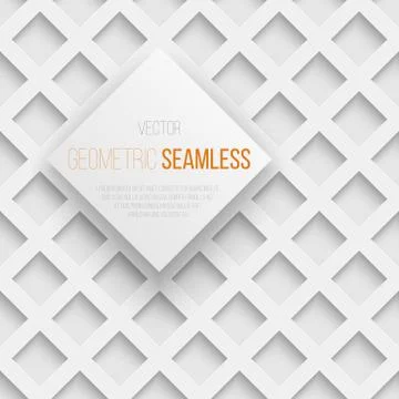 Abstract seamless geometric square pattern with shadow Stock Illustration