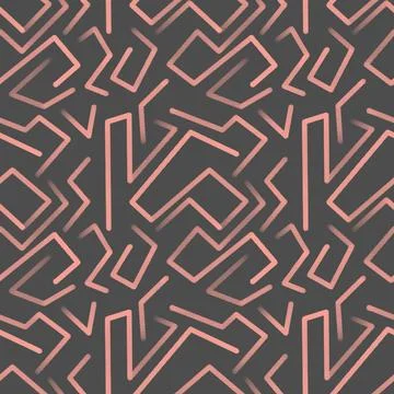 Abstract seamless graphic pattern with geometric shapes in muted tones of c.. Stock Illustration