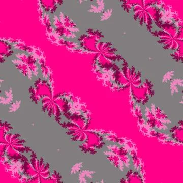 Abstract seamless gray floral pattern - computer generated graphic Illustrazione stock