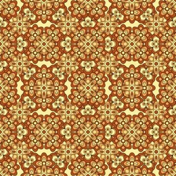 Abstract seamless groovy flower background. Stock Illustration