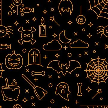 Abstract seamless Halloween wallpaper pattern as a background Stock Illustration