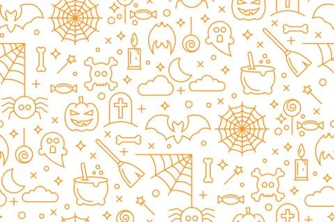 Abstract seamless Halloween wallpaper pattern as a background Illustrazione stock