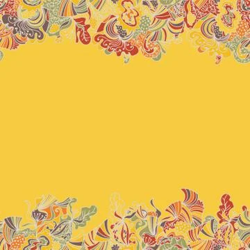 Abstract seamless hand-drawn border Stock Illustration