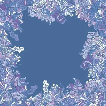 Abstract seamless hand-drawn border Stock Illustration