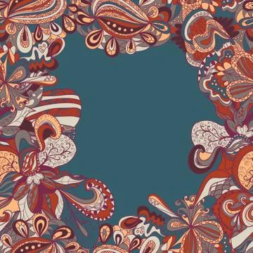 Abstract seamless hand-drawn border Stock Illustration