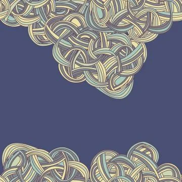 Abstract seamless hand-drawn border Stock Illustration