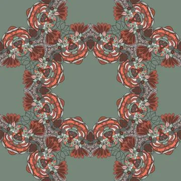 Abstract seamless hand-drawn pattern. Stock Illustration