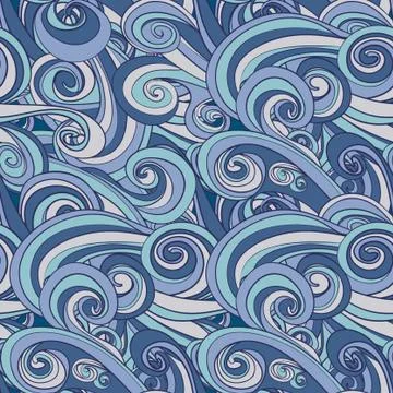 Abstract seamless hand-drawn pattern. Stock Illustration