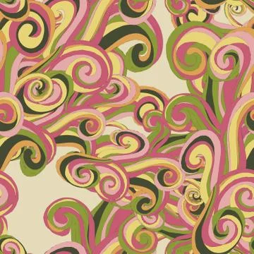 Abstract seamless hand-drawn pattern. Stock Illustration