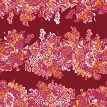 Abstract seamless hand-drawn pattern. Stock Illustration