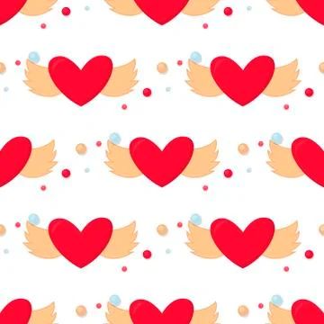 Abstract seamless heart pattern Stock Illustration