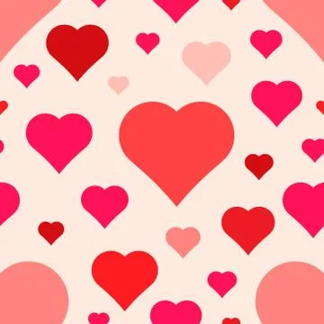Abstract seamless hearts pattern Illustrazione stock