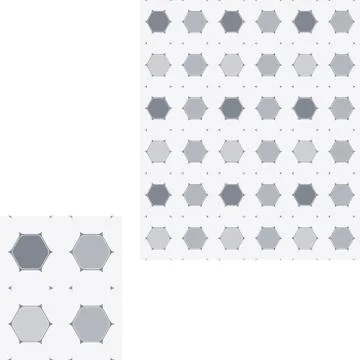 Abstract seamless hexagon geometric pattern of different opacity. Stock Illustration