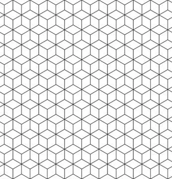 Abstract seamless hexagon pattern. Vector illustration Stock Illustration