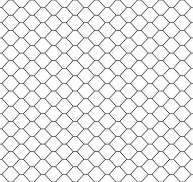 Abstract seamless honeycomb pattern, black and white outline of hexagons. Des Stock Illustration