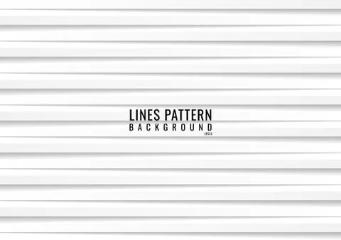 Abstract seamless horizontal white lines with shadow pattern background and t Stock Illustration