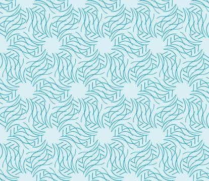 Abstract seamless illustration of the flower theme in blue tones Stock Illustration