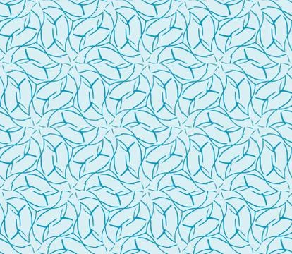 Abstract seamless illustration of the flower theme in blue tones Stock Illustration