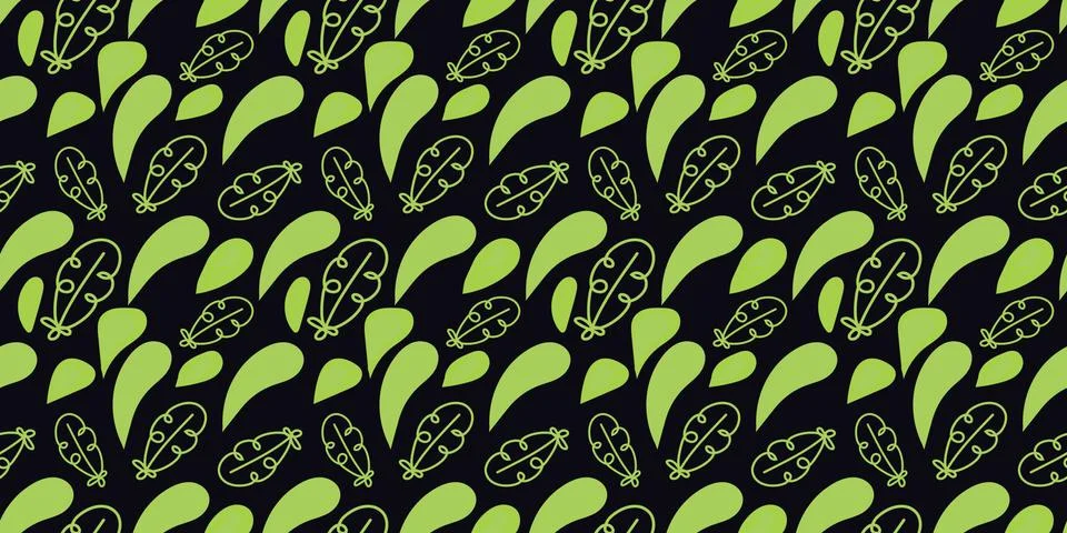 Abstract seamless leaf pattern design vector template for t-shart, and textile Stock Illustration