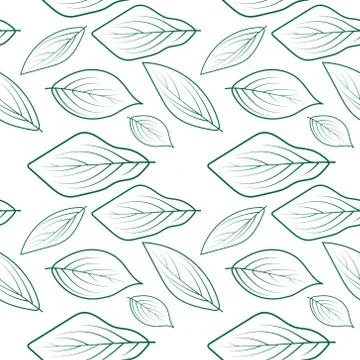 Abstract seamless leaf pattern design vector template for t-shart and textile Stock Illustration