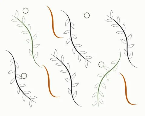 Abstract seamless leaf pattern vector design Illustrazione stock