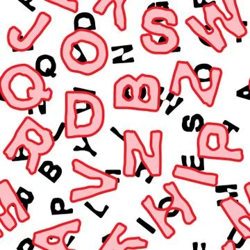 Abstract seamless letters pattern - background 스톡 일러스트