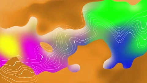 Abstract Seamless liquid gradient line smooth background with wave Stock Footage 169947036