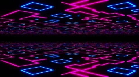 Abstract seamless loop of 3D renders sci-fi environment. Stock Illustration