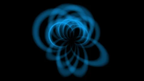 Abstract seamless loop of blue circles hypnotic pattern with radial displacement Stock Footage 249515119