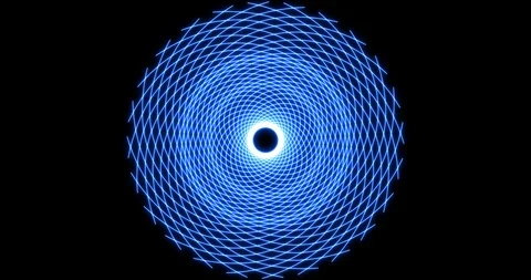 Abstract seamless loop blue neon geometric video. Stock Footage 123447080