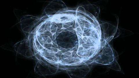 Abstract seamless loop of glowing fractal lights Stock Footage 61430047