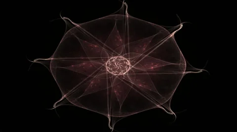 Abstract seamless loop of glowing fractal lights Video stock 61430602