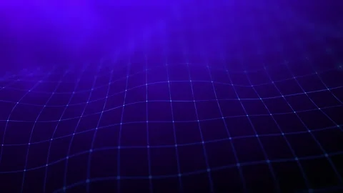 Abstract seamless loop of mesh glowing blue pink purple dot futuristic digi.. Stock Footage 290051638