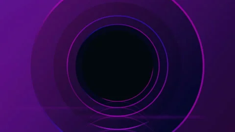 Abstract seamless loop neon circle. Blue and purple neon circles hi-tech motion Video stock 142941232