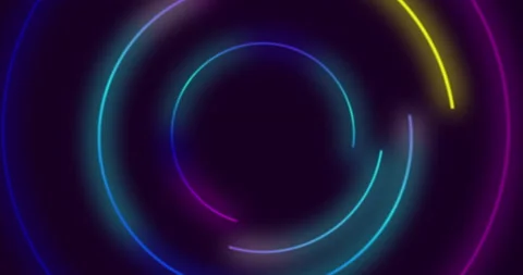 Abstract seamless loop of  neon circle Stock Footage 149308530